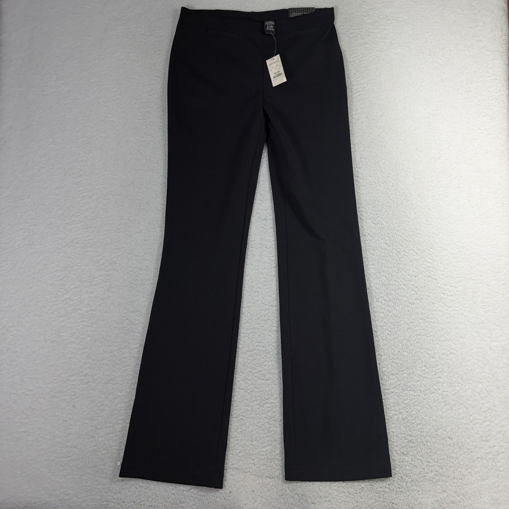 Express Editor Black Welt Pocket Bootcut Dress Pants Womens S Long 28x32 Ponte